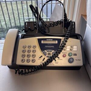 Brother Fax-575 Personal Fax Machine in Black and Cream